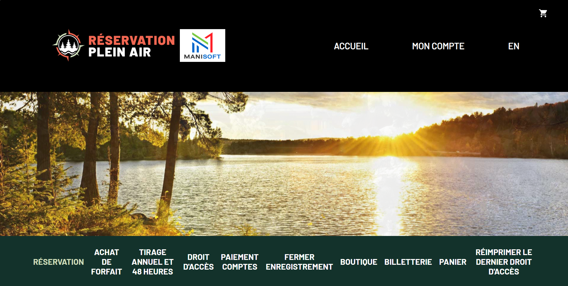 Plateforme Réservation Plein Air - vue d'ensemble